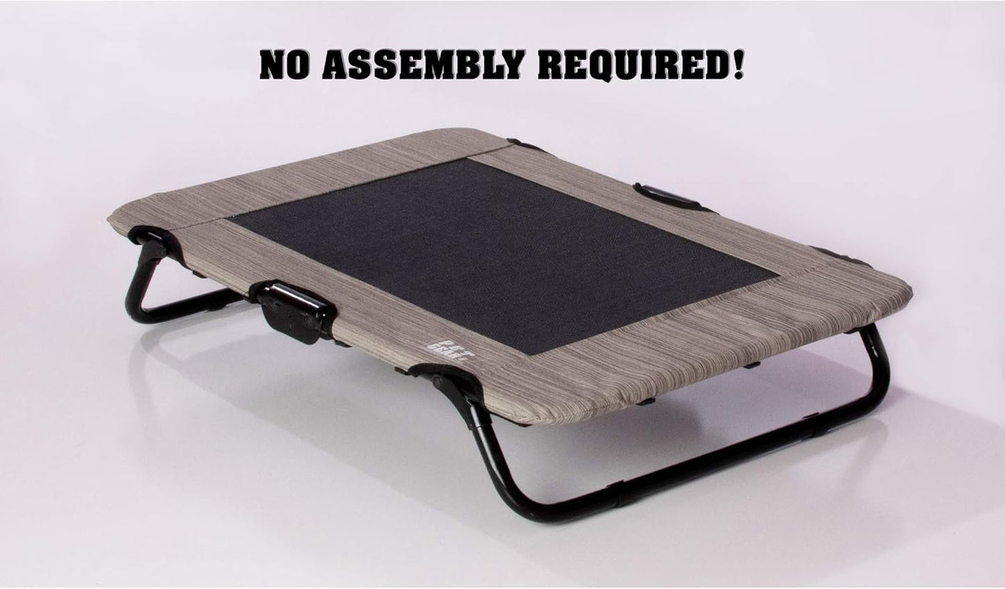 Lifestyle Pet Cot Elevated Bed, No Assembly Required, Premium Tear Resistant Cooling Mesh, Indoor & Outdoor, Lightweight & Portable, 3 Models, 2 Colors