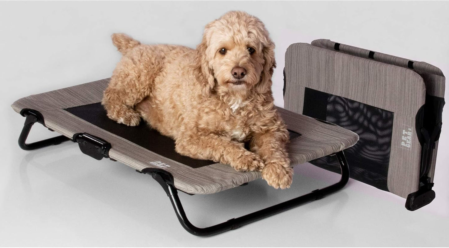 Lifestyle Pet Cot Elevated Bed, No Assembly Required, Premium Tear Resistant Cooling Mesh, Indoor & Outdoor, Lightweight & Portable, 3 Models, 2 Colors