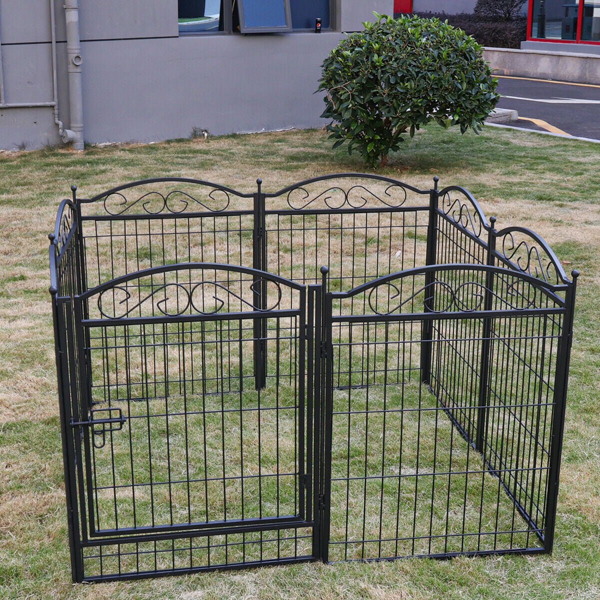 Folding 8-Panel Heavy Duty Metal Pet Pen Dog Exercise Fence