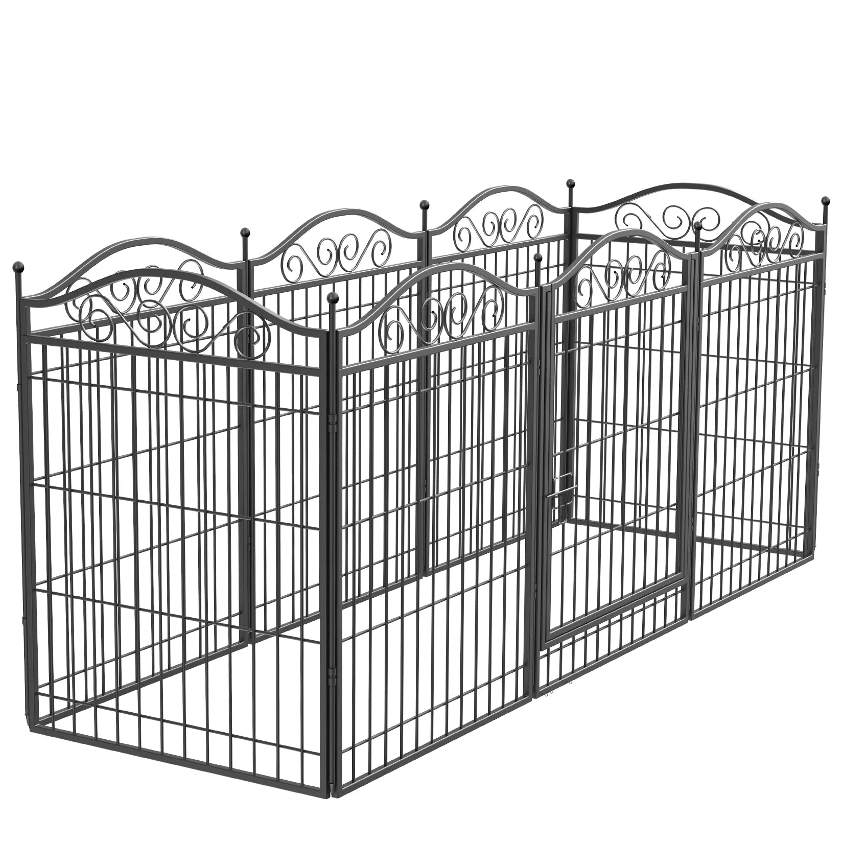 Folding 8-Panel Heavy Duty Metal Pet Pen Dog Exercise Fence